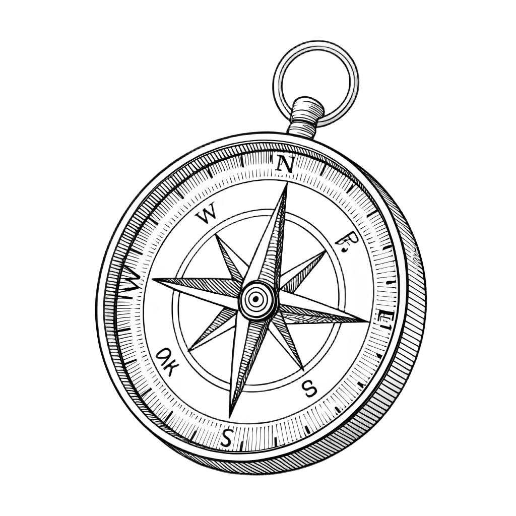 compass line drawing