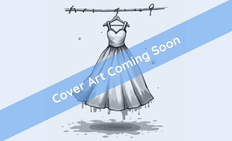 A messy princess dress with blue overlay